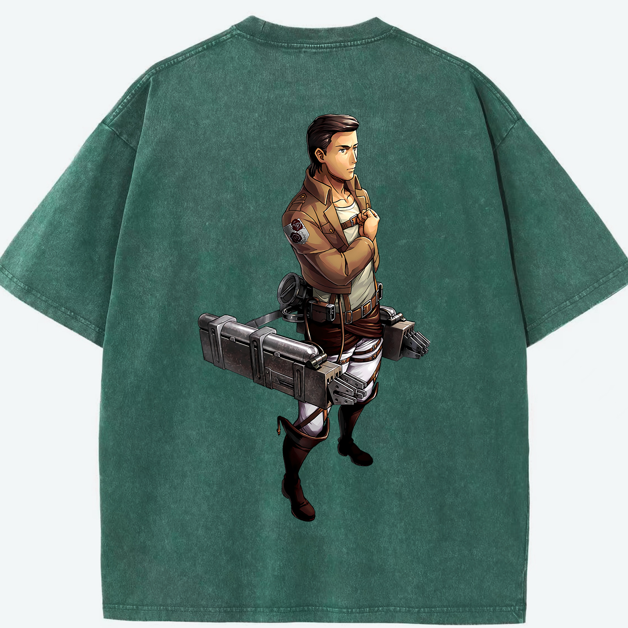 （画像用） 進撃の巨人 Attack on Titan 綿100% ヴィンテージ風 半袖Tシャツ（背面プリント）